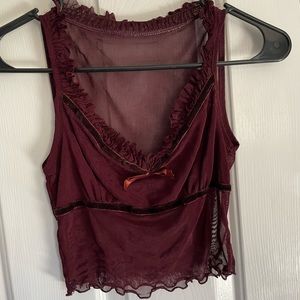 Mesh, see through crop top.